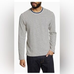 🆕 Club Monaco Refined Stripe Terry Crewneck Sweater. Size XXL. NWT